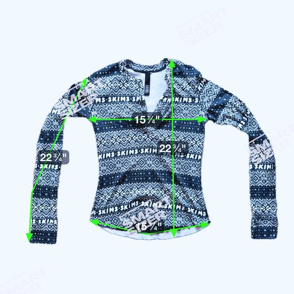 SKIMS Christmas Plush Pointelle Fairisle Henley Pajama Set Modal Medium Holiday - Picture 6 of 14